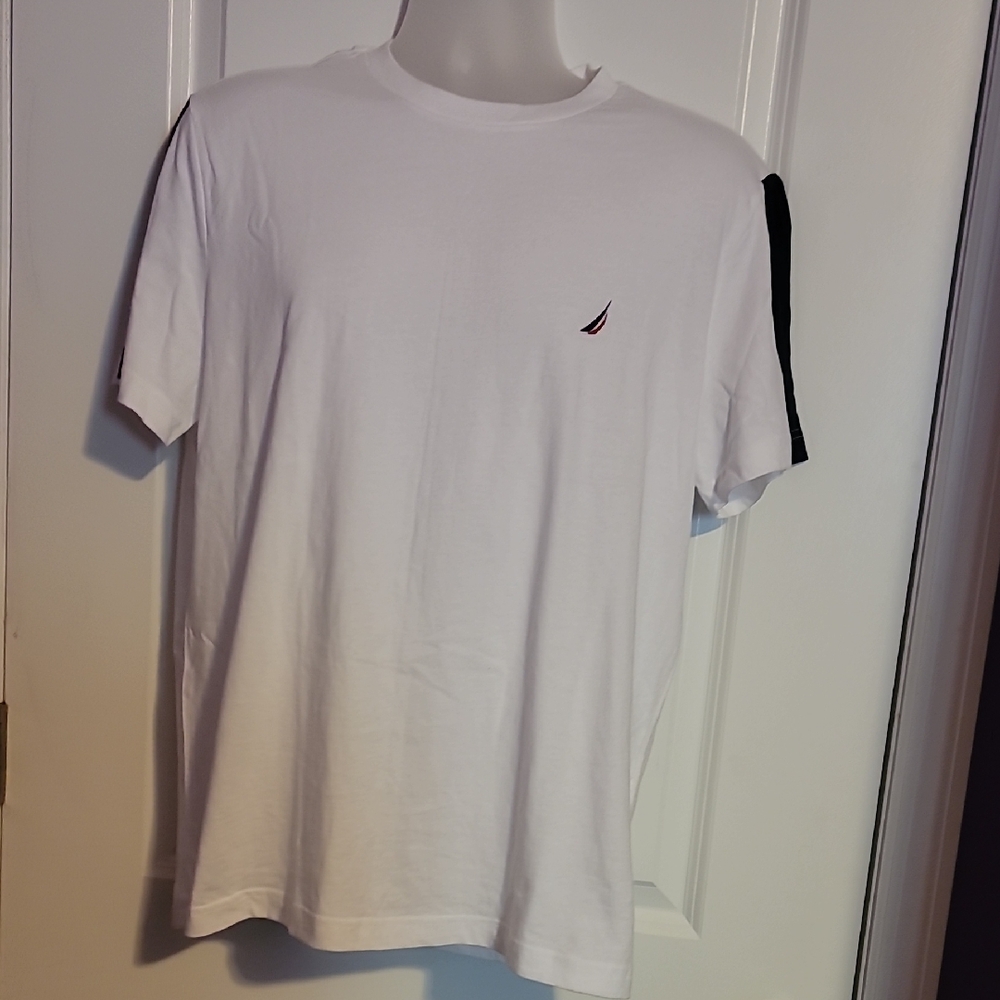 Nautica White Short Sleeve Tee Classic Style Sz: M NWT